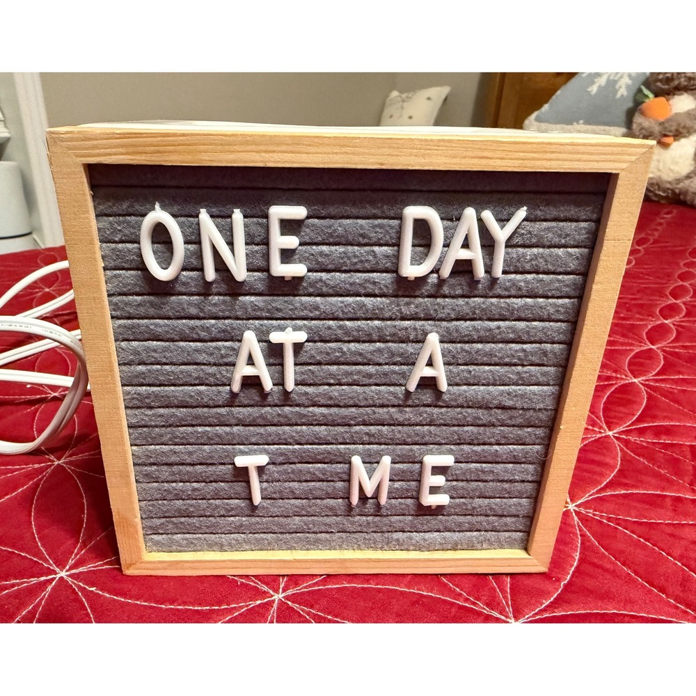 Scentsy Light Up Letter Board Wax Warmer "One Day‎ At A Time"